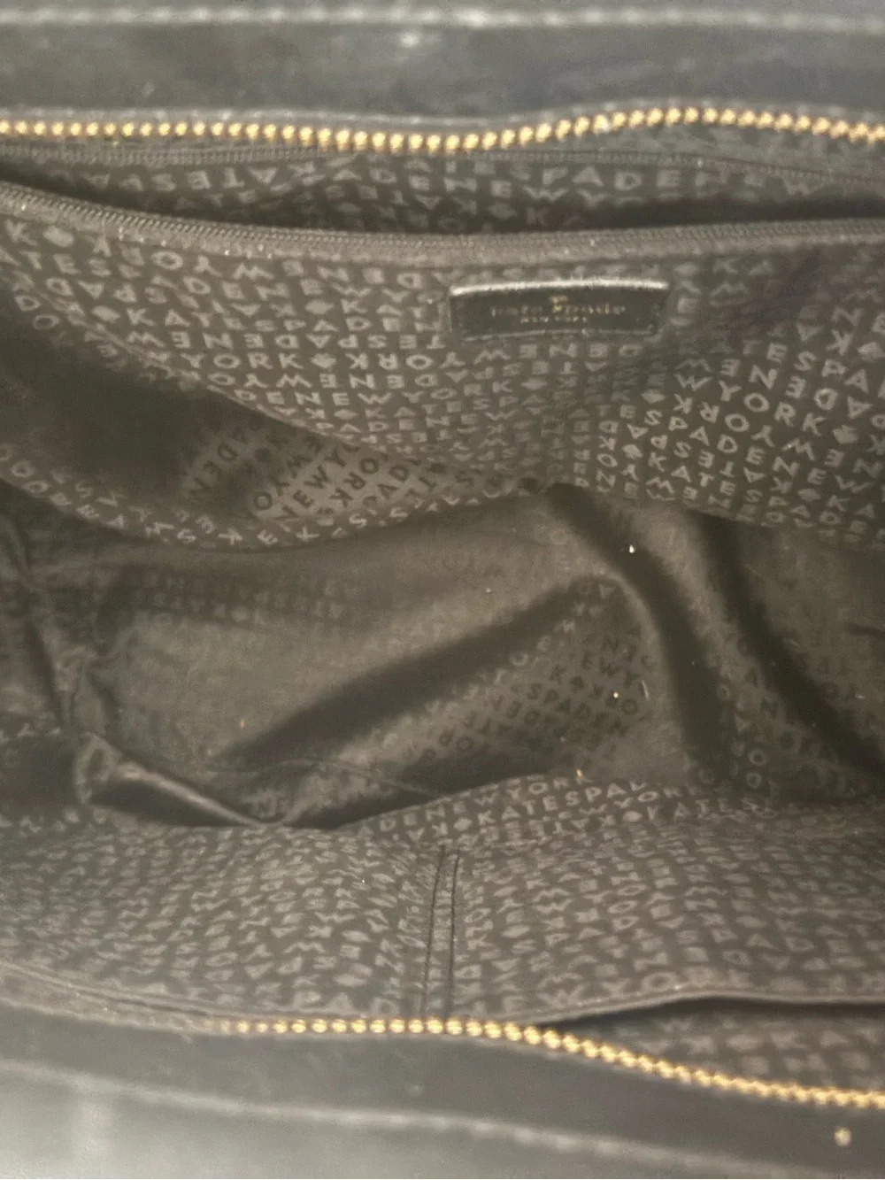 Kate Spade Large Solid Black Tote Shoulder Purse Used